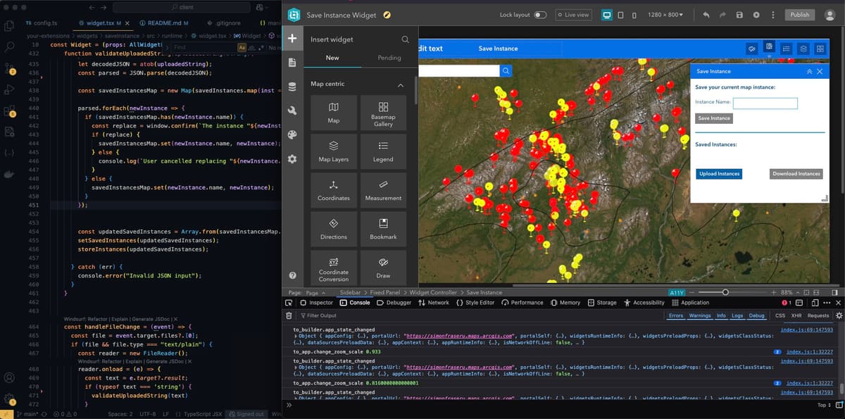 ArcGIS Experience Builder custom widget development